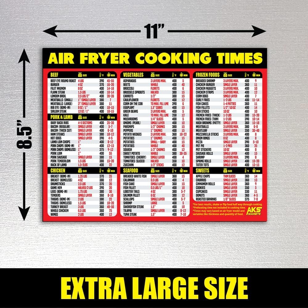 Air Fryer Magnetic Cheat Sheet - Image 3