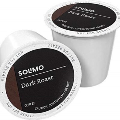 Amazon Brand – Solimo Dark Roast Coffee Pods, Compatible with Keurig 2.0 K-Cup Brewers 100 Count(Pack of 1)