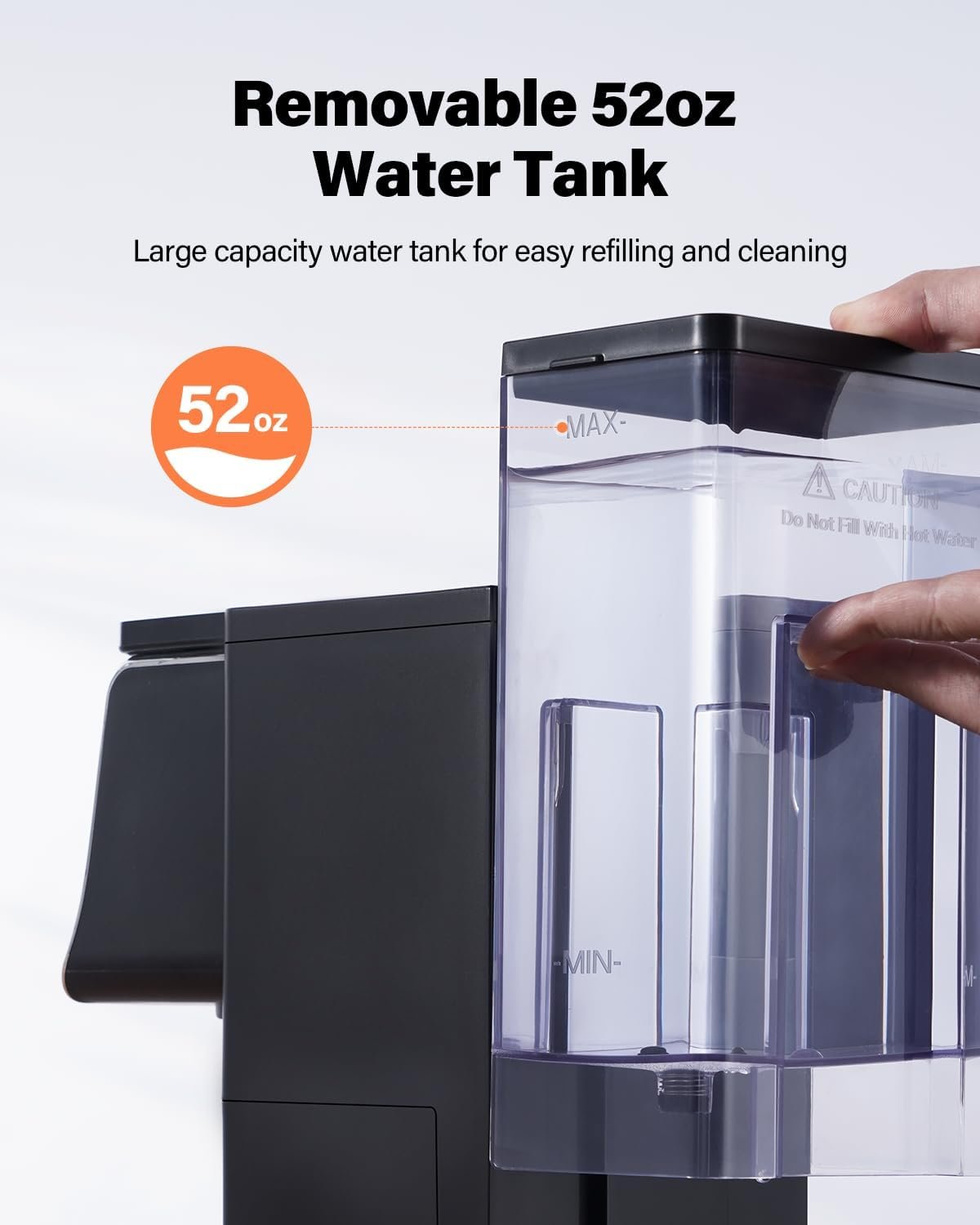 SHARDOR Coffee Maker Hot & Iced With Bold Setting,Single Serve Coffee Maker For K Cup And Grounds,52 Oz Removable Water Tank,6-14 Oz Brew Sizes,One Cup Kcup Coffee Machine With Reusable Filter, Black - Image 5