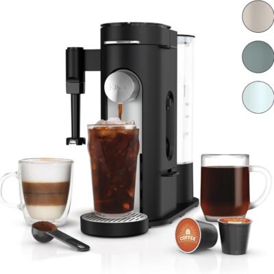 Ninja | Coffee Maker | Single Serve |Brew with Coffee Pods & Grounds| Compatible with K-Cup Coffee Pods | 4 Brew Styles, up to 24oz Cup Sizes & 56oz Removable Reservoir | Black | PB051