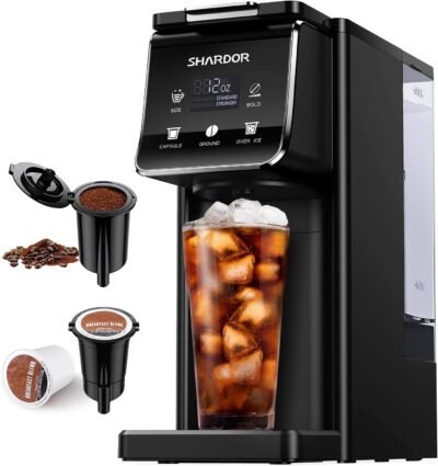 SHARDOR Single Serve Coffee Maker Hot & Iced  For K Cup And Grounds
