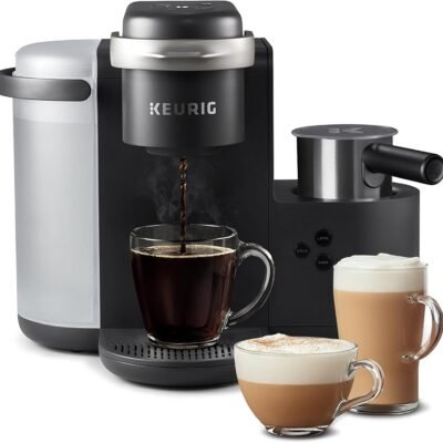 Keurig K-Cafe Single-Serve K-Cup Coffee Maker, Latte Maker and Cappuccino Maker, Comes with Dishwasher Safe Milk Frother, Coffee Shot Capability, Compatible with all Keurig K-Cup Pods, Dark Charcoal