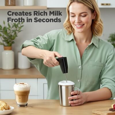 Single Serve Coffee Maker with Detachable Milk Frother, Iced and Hot Coffee Machine for K Cup & Grounds, 40oz Removable Water Reservoir, 6 Brew Sizes, Fits 7.3