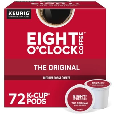 Eight O’Clock Coffee The Original Keurig Single Serve K-Cup Pods, Medium Roast, 72 Count (6 Packs of 12)