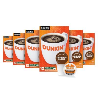 Dunkin\’ Original Blend Medium Roast Coffee, 60 Keurig K-Cup Pods