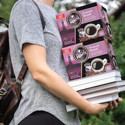 Black Pointe Bay Coffee French Roast, Dark Roast, 80 Count, Single Serve Coffee Pods for Keurig K-Cup Brewers